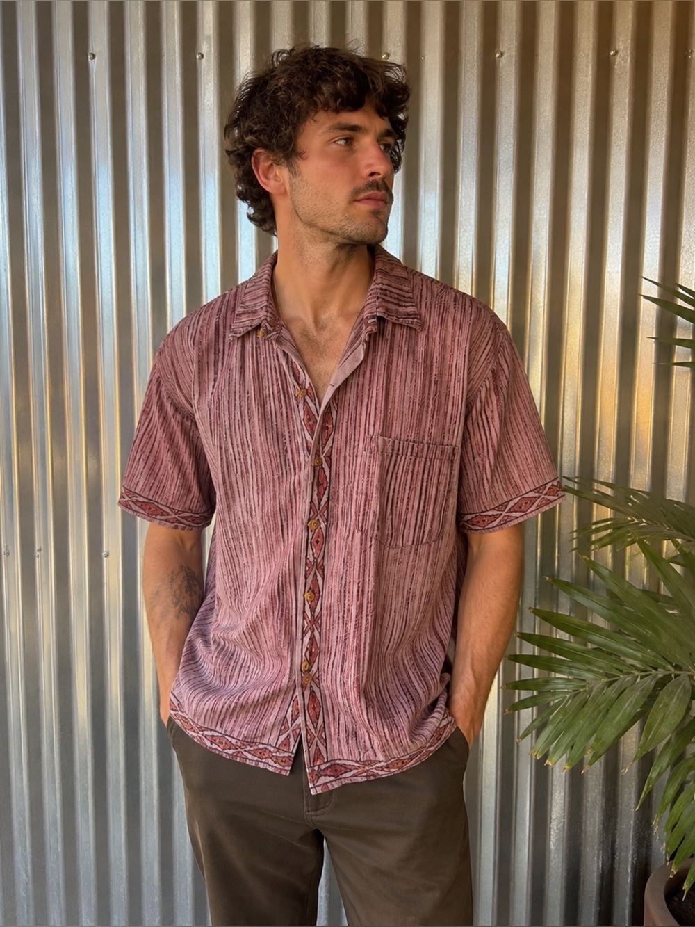 Vintage Aztec Button Down